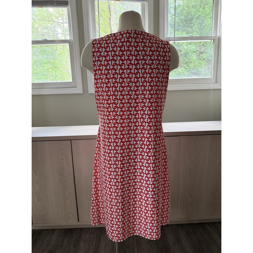 Jude Connally Chain Link Dress - Red Orange White Sleeveless NWOT - Picture 2 of 8